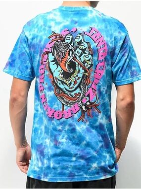 Broken Promises x Santa Cruz Striker Blue Tie Dye Tee - Blue & Purple